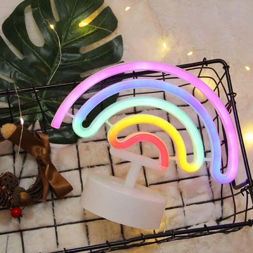 Rainbow Neon Night Table Bedside LED Lamp for Bedroom